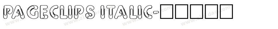 PageClips Italic字体转换